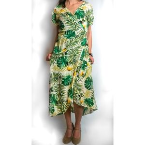 Wrap Dress - Lemon Print
